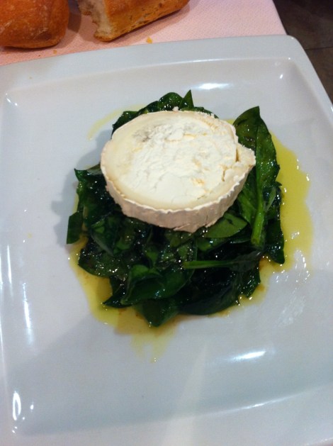 Ensalada de queso de cabra