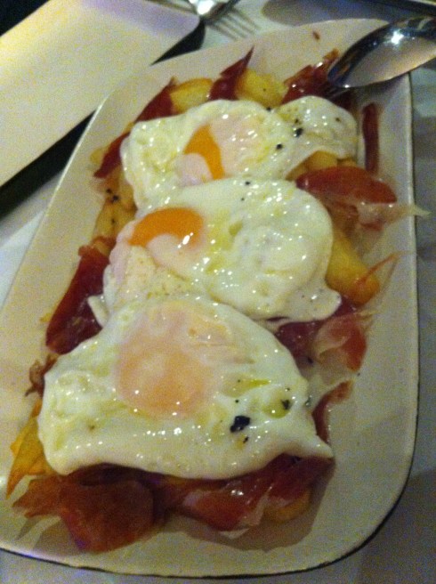 La Cocinita de Sunset - Huevos de corral trufados con jamón ibérico