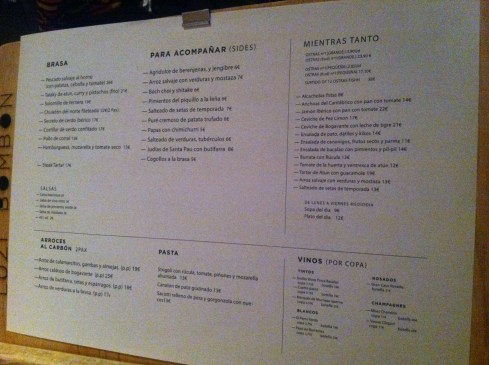 Luzi Bombón - Carta 