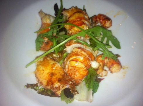 Casa Mono - Bogavante asado con brotes de verdura y su majao